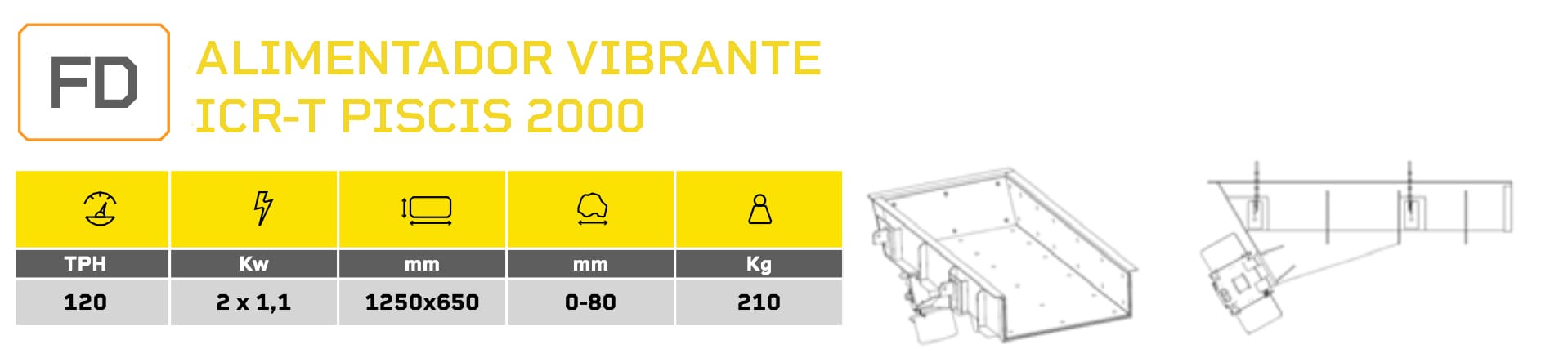 ALIMENTADOR VIBRANTE ICRT PISCIS 2000 ICR-T Piscis Kompact