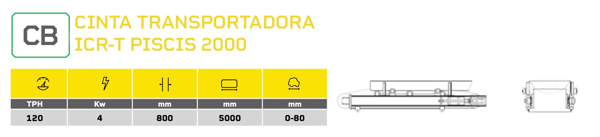 CINTA TRANSPORTADORA ICR T PISCIS 2000 ICR-T Piscis Kompact